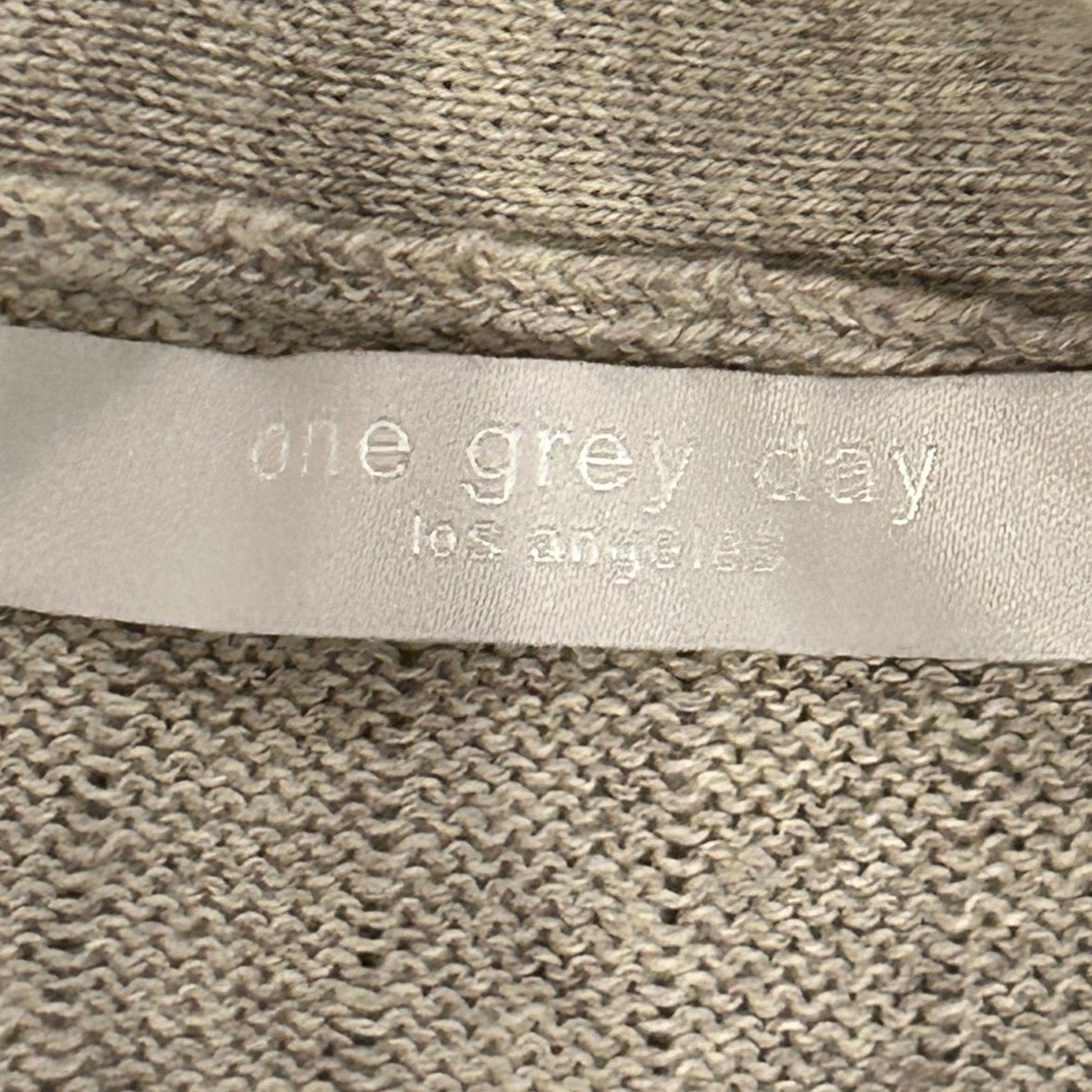 One Grey Day Ribbed Duster Cardigan Sweater - Picture 7 of 8